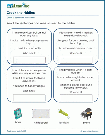 Riddles worksheets