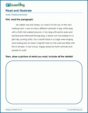 Grade 3 paragraphs & passages worksheet