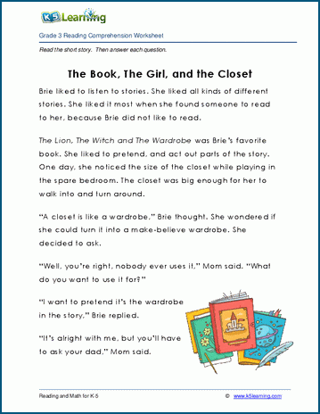 The Book, The Girl and the Closet - Grade 3 Children's Story | K5 Learning