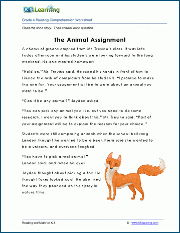 children's story book assignment