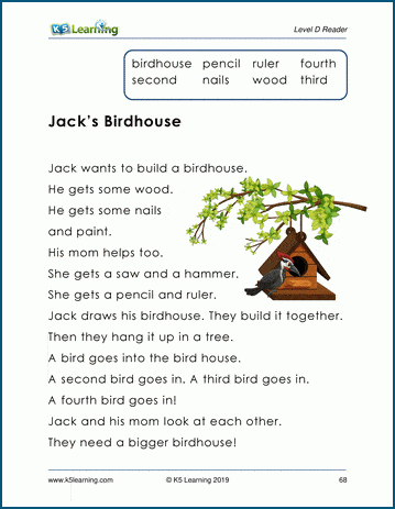 Jack S Birdhouse Level D Children S Story