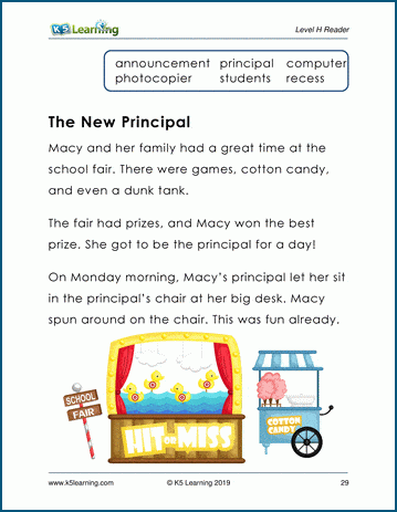 The New Principal - Level H Children's Story