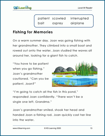 Fishing Trip Story Problems Worksheet