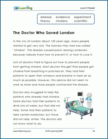 the doctor who saved london level o children s story k5 learning