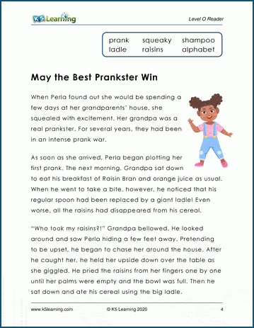 may the best prankster win level o children s story k5 learning