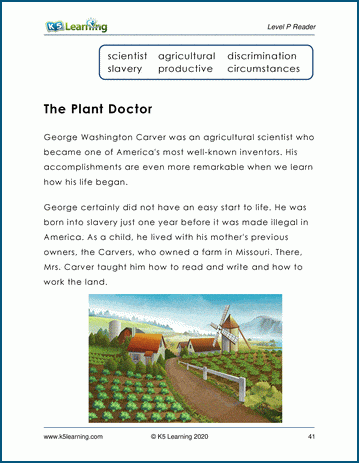 the plant doctor level p children s story k5 learning