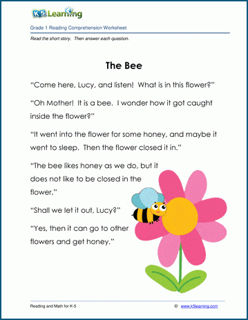 the bee grade 1 children s fable k5 learning