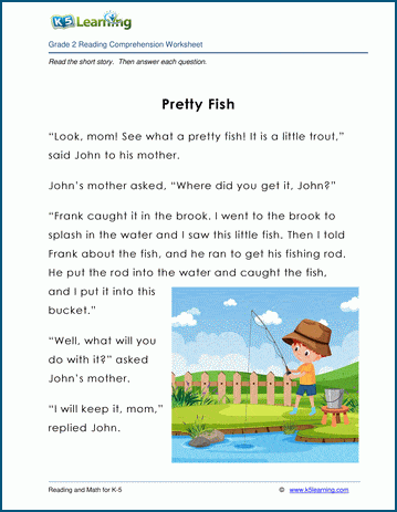 pretty fish grade 2 childrens fable k5 learning