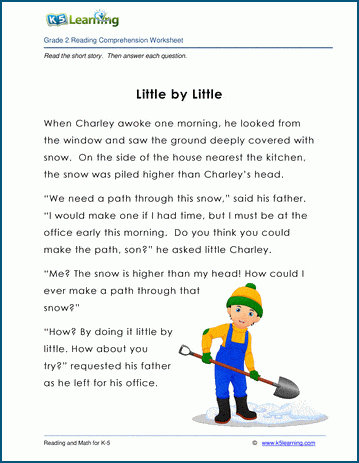 little by little grade 2 childrens fable k5 learning