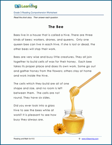 The Bee Grade 3 Children Nonfiction Story