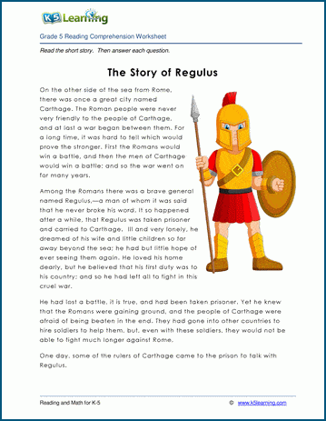 the story of regulus grade 5 children s fable k5 learning