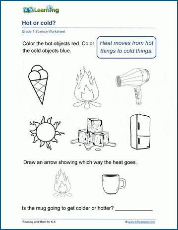 Heat Worksheets K5 Learning