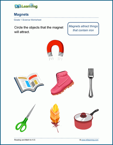 materials properties worksheets k5 learning