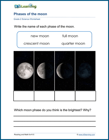 grade 2 solar system activity and worksheets k5 learning