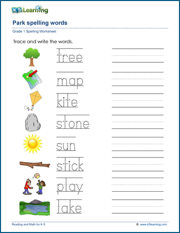 spelling homework activities for 1st grade
