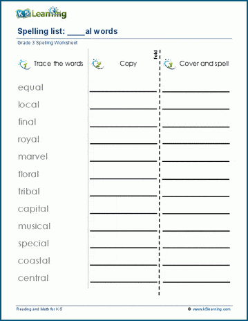 Spelling practice common endings