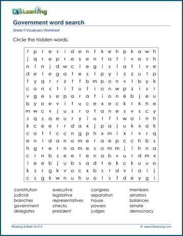 vocabulary 5th grade worksheet grade word  search 5  Learning worksheets English K5