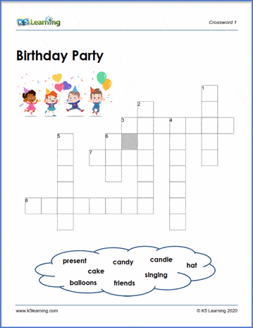 Grade 1 crosswords