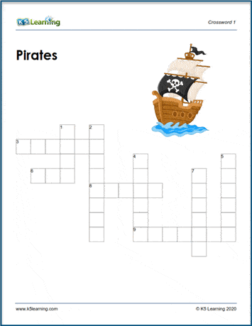 printable crossword puzzles for kids with word bank