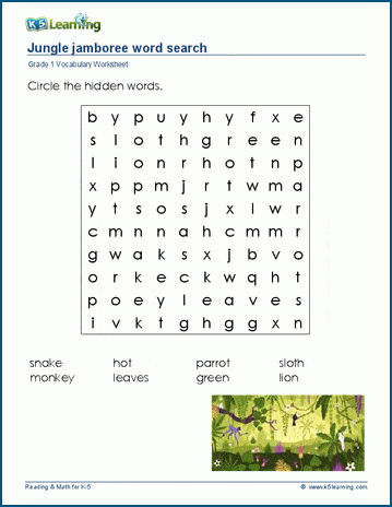 Grade 1 Word Search Puzzles | K5 Learning