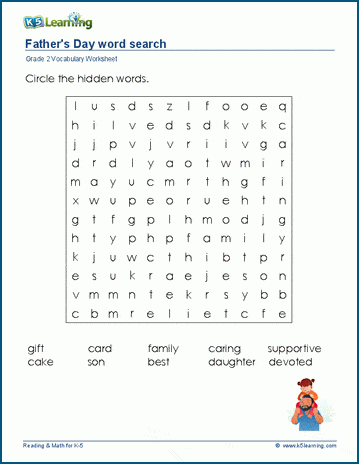 Father's Day Word Search