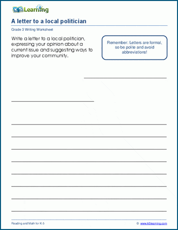 Formal letter writing worksheets