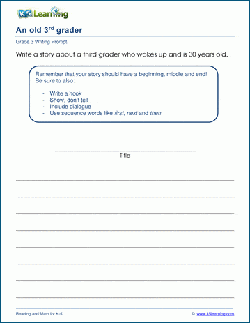 Third grade on sale writing prompts