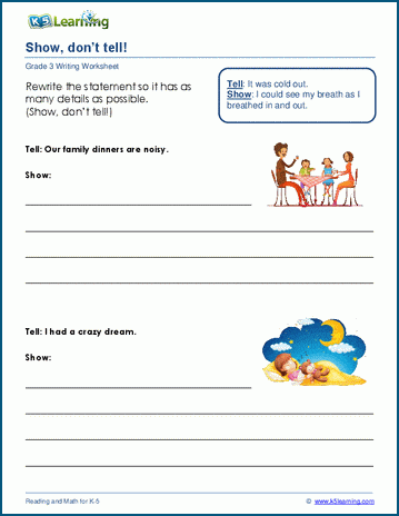 Grade 3 Writing Worksheets Pdf