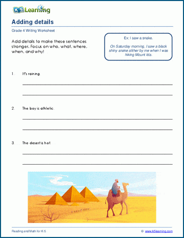 Add details worksheets